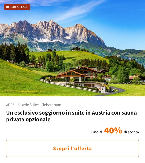 Un esclusivo soggiorno in suite in Austria con sauna privata opzionale