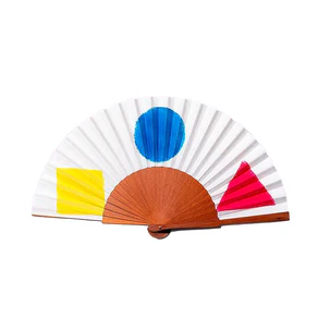 Ventaglio in Legno e Cotone Fantasia