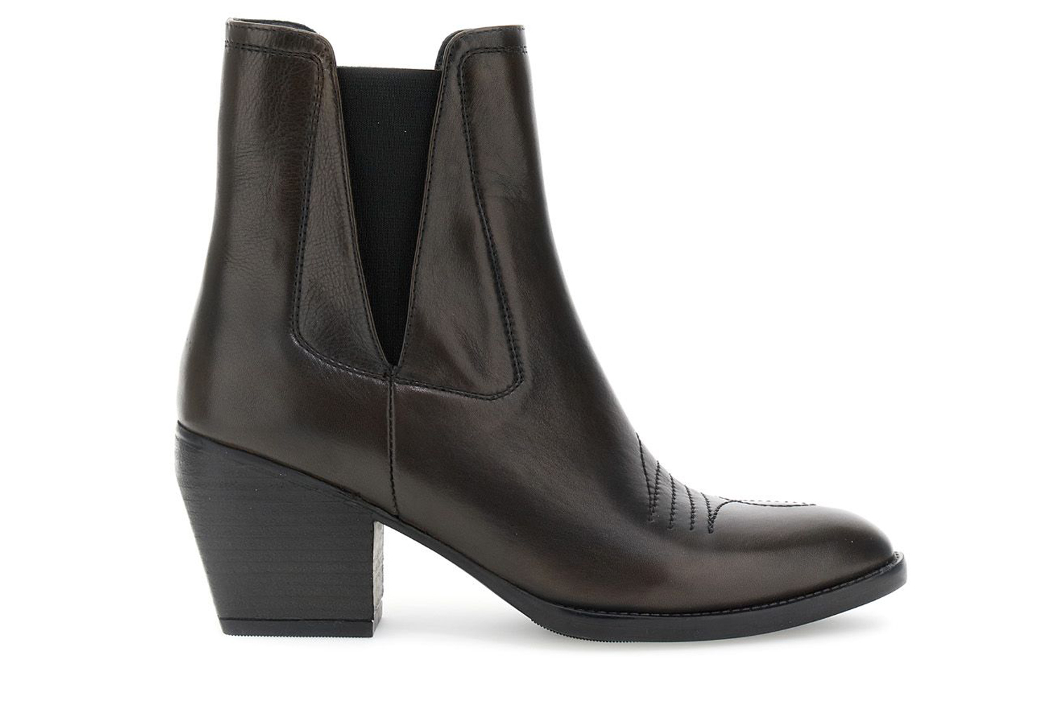 Image of tronchetti in pelle con elastici laterali t.moro