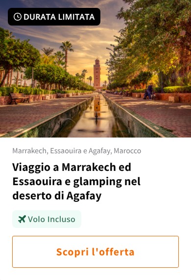 Viaggio a Marrakech ed Essaouira e glamping nel deserto di Agafay