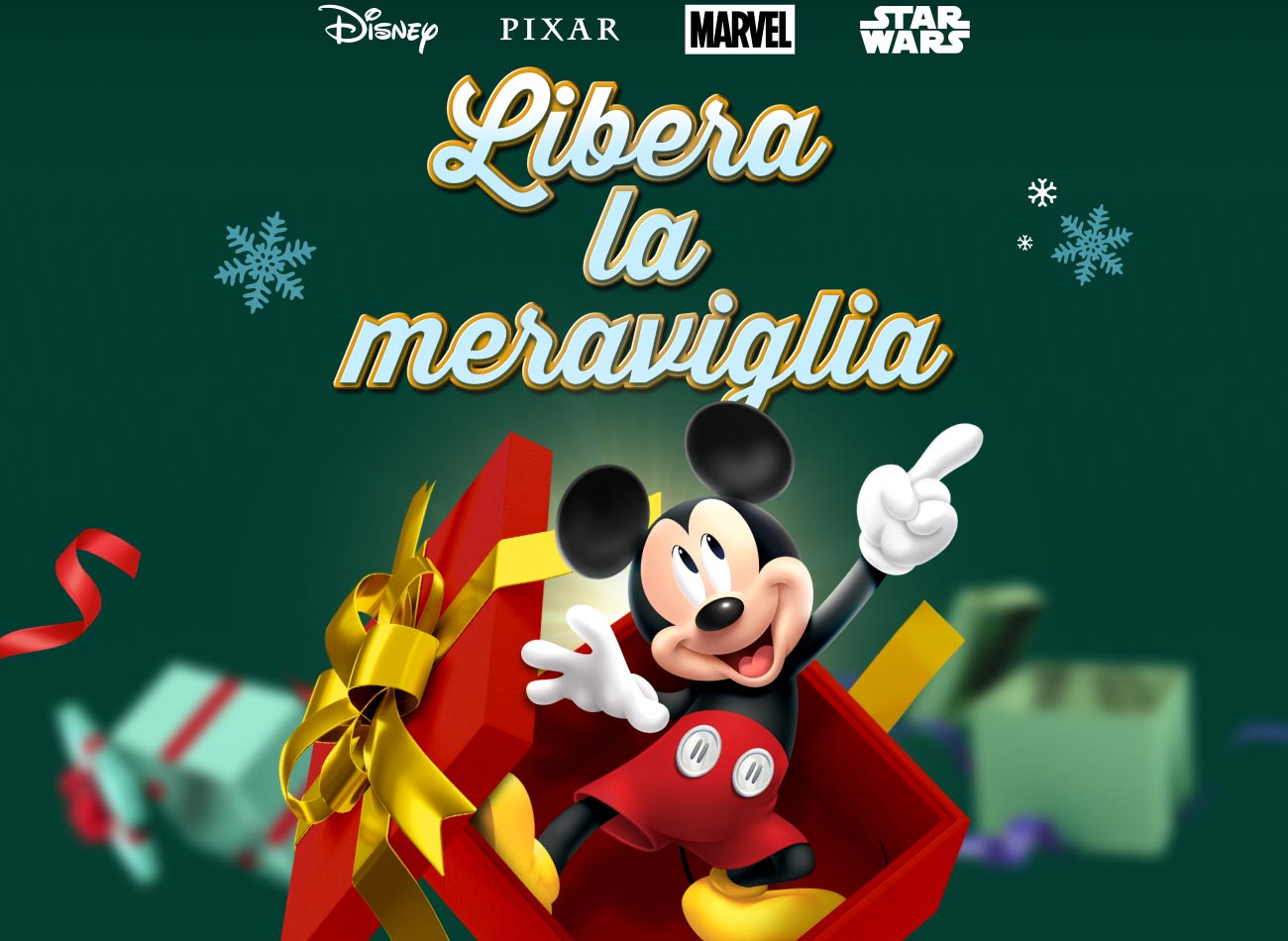 Disney - Pixar - Marvel - Star Wars - Libera la meraviglia