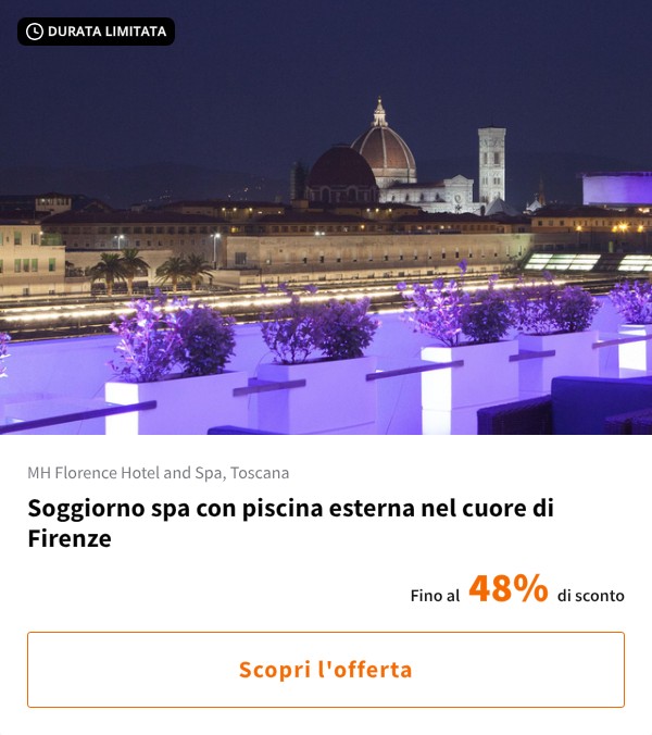 Soggiorno spa con piscina esterna nel cuore di Firenze