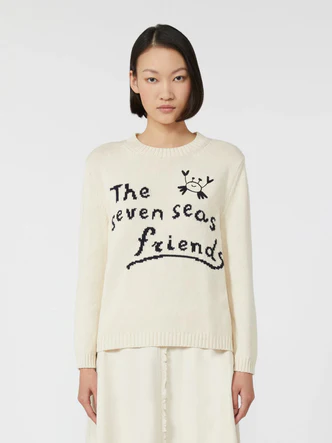 Maglia in Cordonetto di Cotone / Bianco