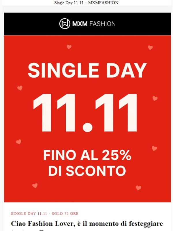 👉 È il tuo momento: fino al 25% di sconto per 72 ore su MXMFASHION ! ❤️
