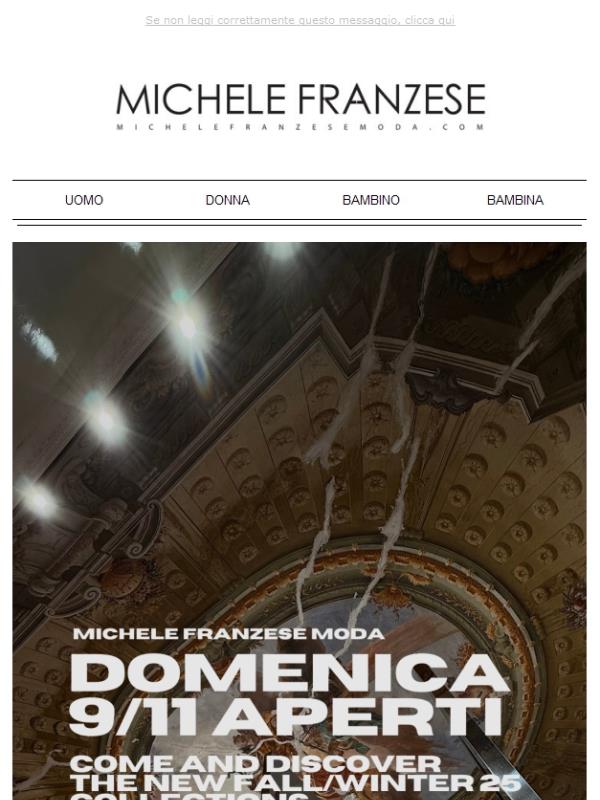 DOMENICA 9 NOVEMBRE SIAMO APERTI💫