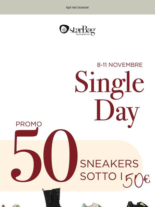 🎉 Single Day: 50 sneakers sotto i 50€!