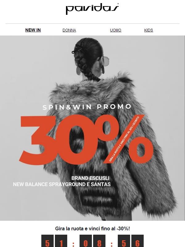 Gira la ruota e vinci fino al -30%!