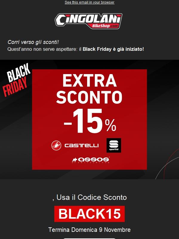 🖤EXTRA -15%🖤 Anticipa il BLACK FRIDAY!