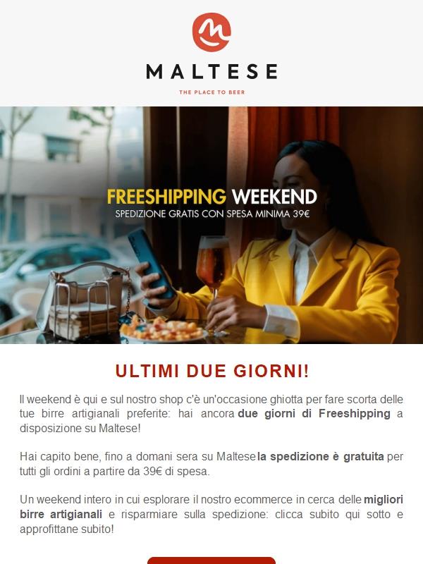 Un weekend di Freeshipping!