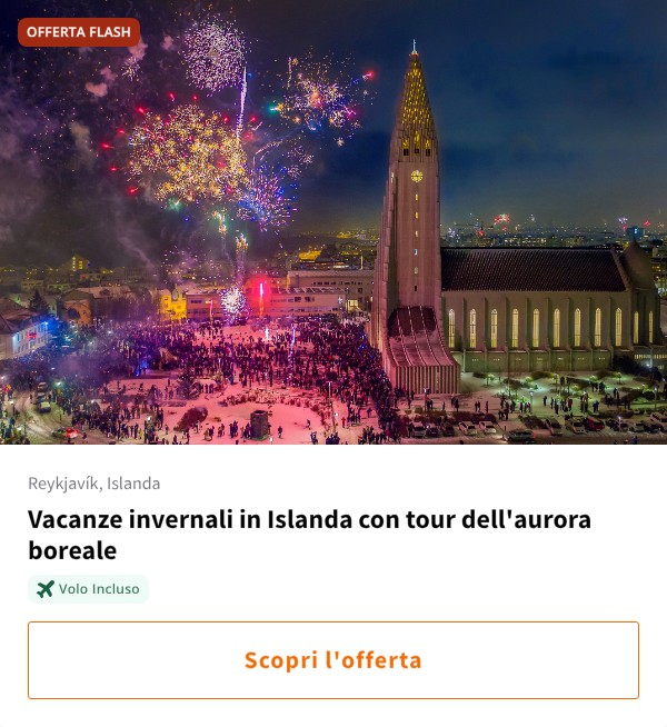 Vacanze invernali in Islanda con tour dell'aurora boreale