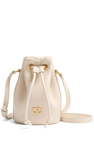 VLogo signature mini leather bucket bag