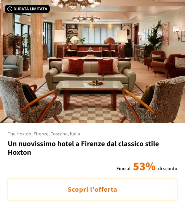 Un nuovissimo hotel a Firenze dal classico stile Hoxton