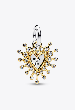 Radiant Heart Double Dangle Charm