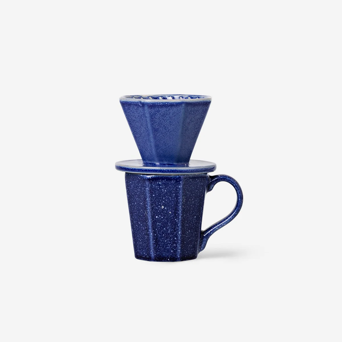 Blue mug with coffee drip - 2 pcs