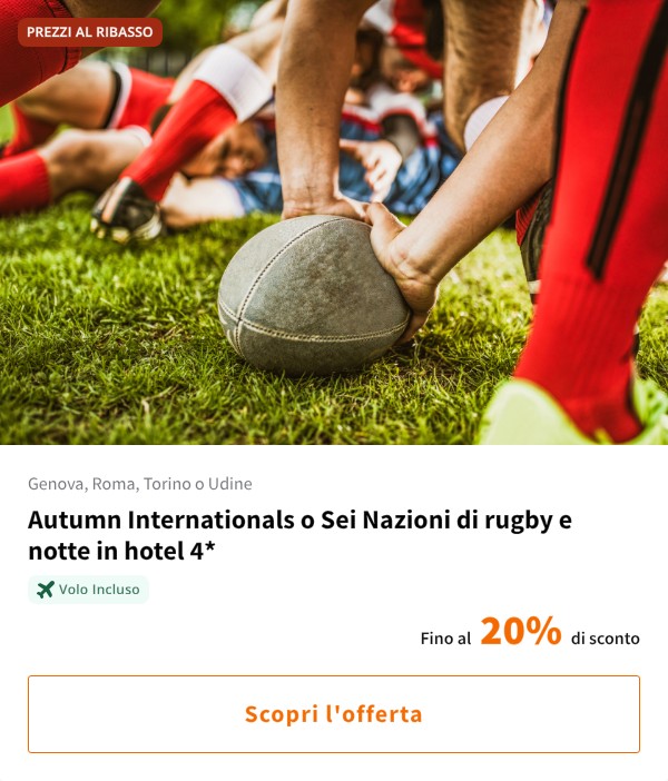 Autumn Internationals o Sei Nazioni di rugby e notte in hotel 4*