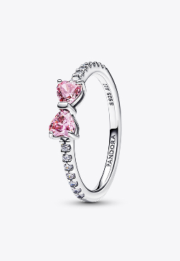 Sparkling Pink Bow Ring