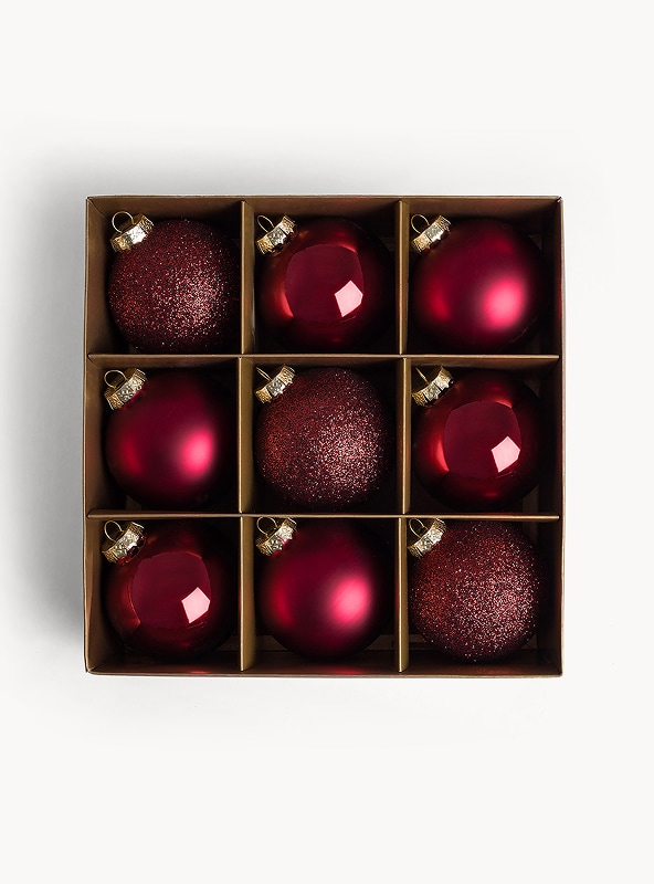 Set 9 sfere in vetro