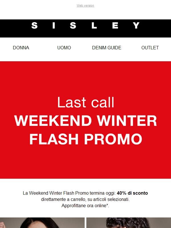 Weekend Winter Flash Promo | Ultime ore