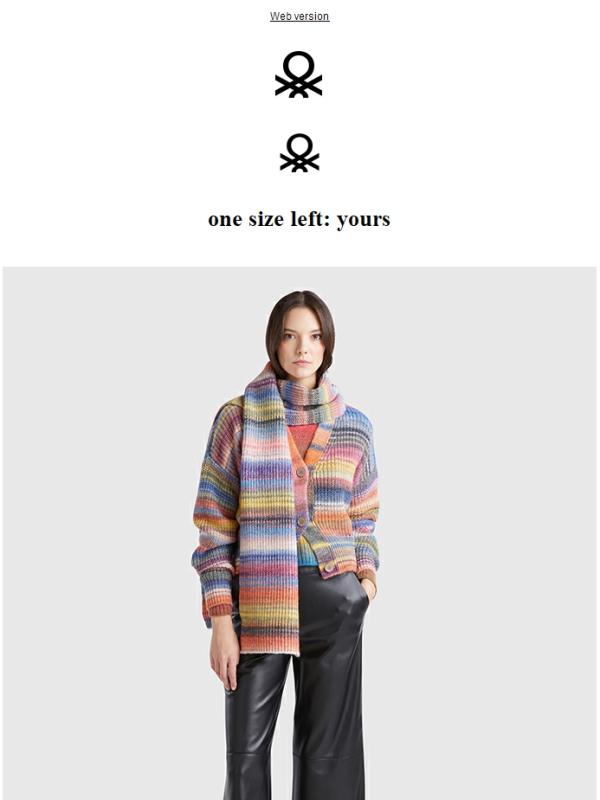 La promo Ultime Taglie continua su Outlet Benetton