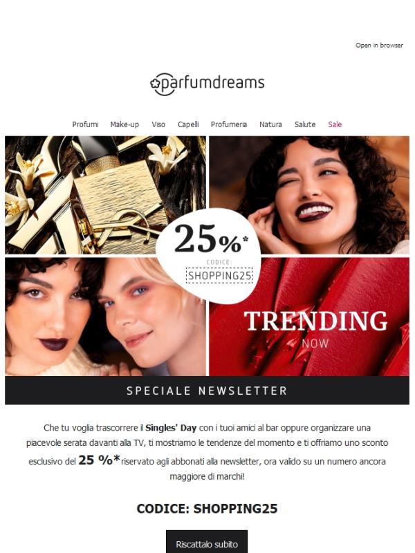 Let's glow: -25 % per il Singles' Day 💃