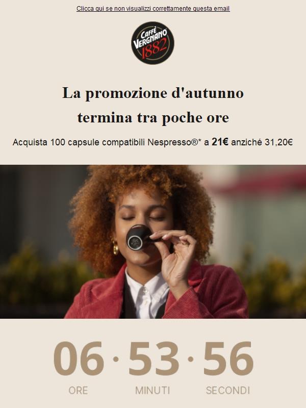 🍂 Ancora poche ore per approfittare degli sconti d'autunno ☕