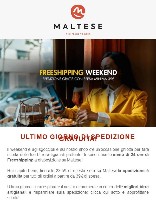 Ultimo giorno di Freeshipping!