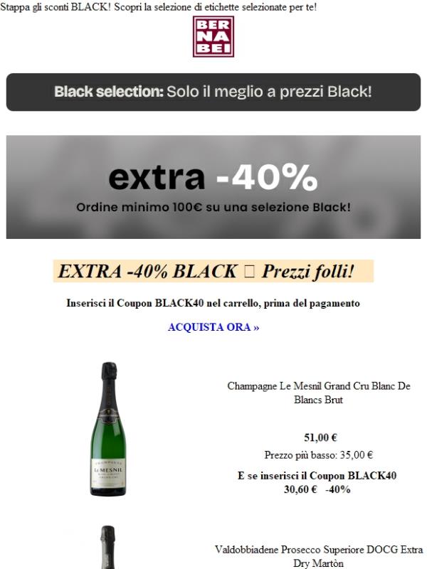 EXTRA -40% BLACK 🔥 Prezzi KO!