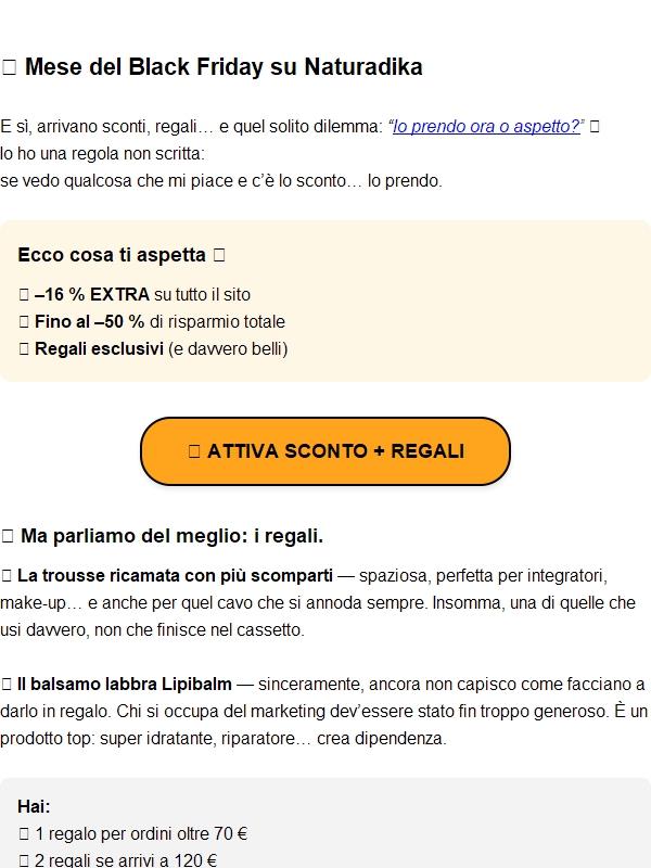 Re: 🖤 Sconti EXTRA + Regali ✅