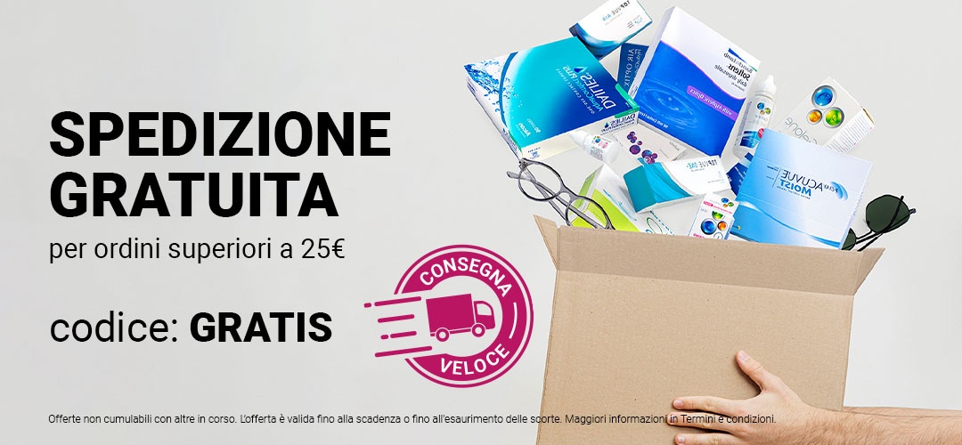 spedizione gratuita per ordini superiori a 25€ con il codice GRATIS