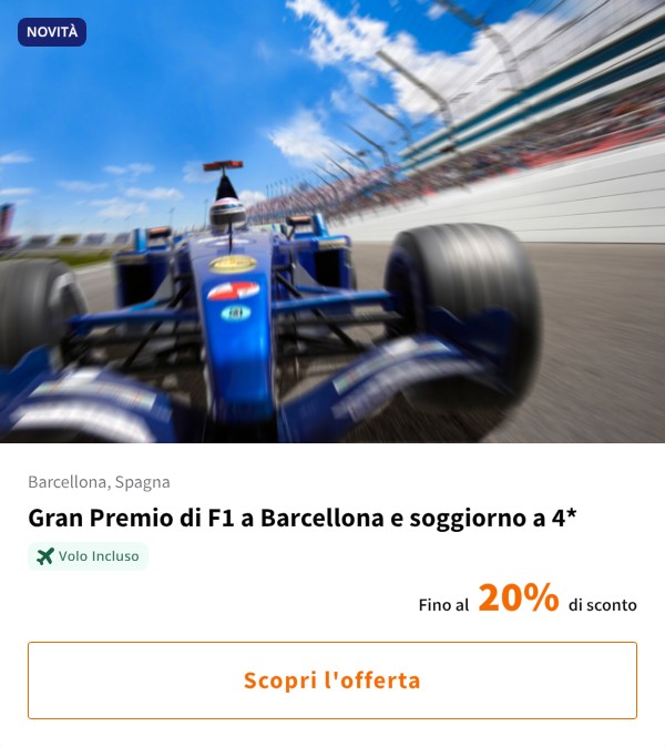 Gran Premio di F1 a Barcellona e soggiorno a 4*