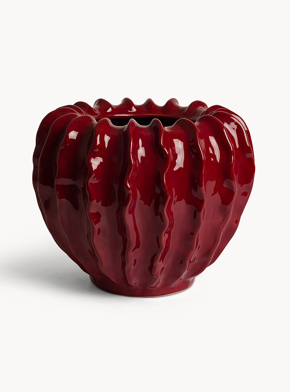 Vaso in ceramica smaltato