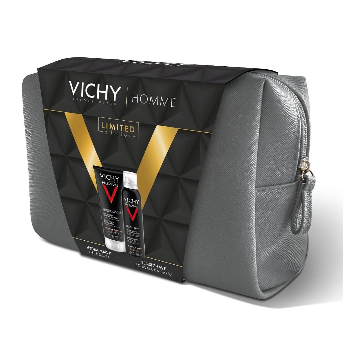Vichy Homme Cofanetto Regalo: Gel Doccia Hydra Mag C + Schiuma Barba Sensi Shave