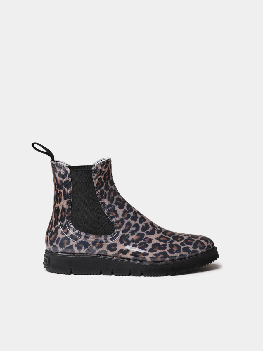 botas de agua leopardo
