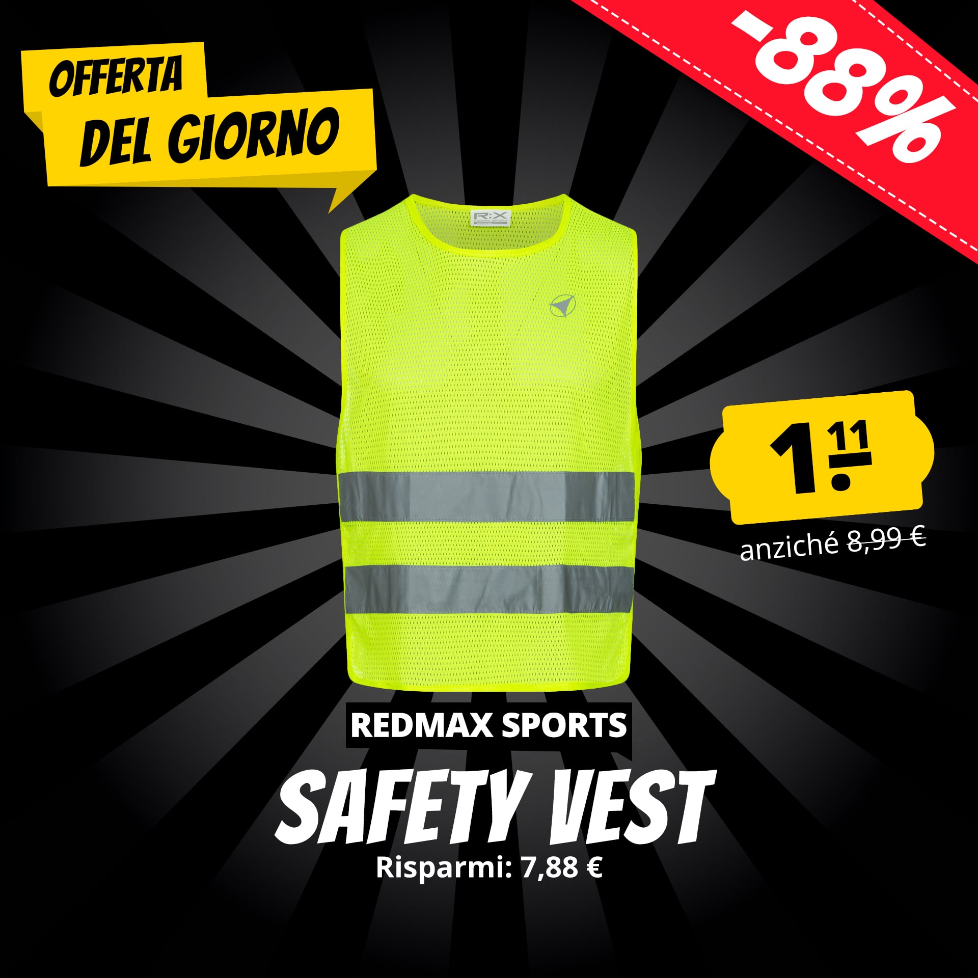 redmax sports reflecting gilet bambini gilet di sicurezza sportivo