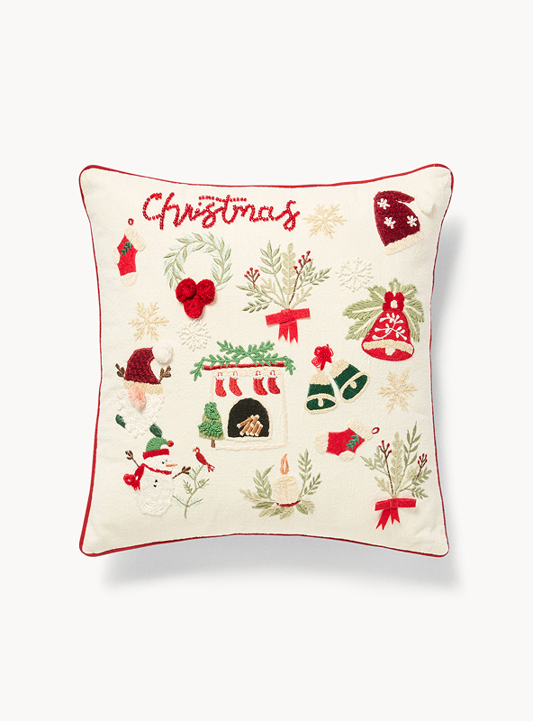 Cuscino 45x45 ricami natalizi