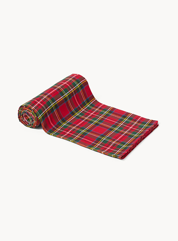 Telo arredo in cotone tartan