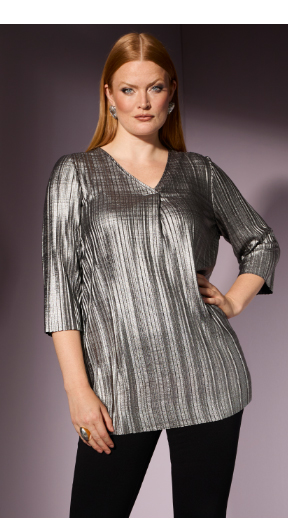 Blusa con plissettatura