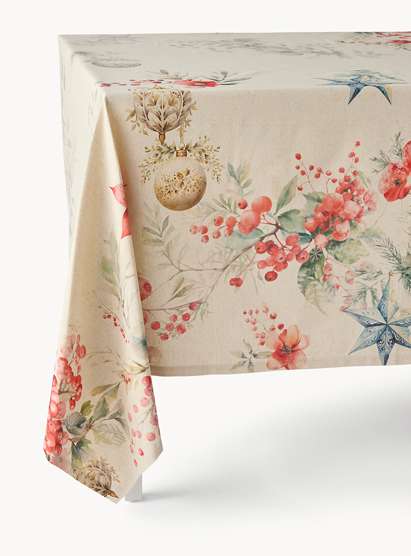 Servizio tavola in drill di puro cotone Bacche by Tessitura Randi