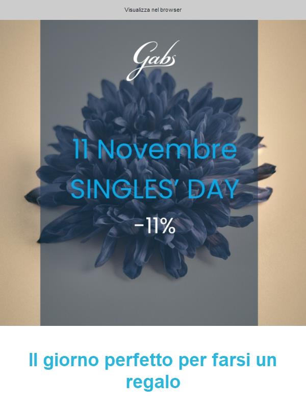Happy Singles' day | Extra 11% di sconto su tutti i prodotti