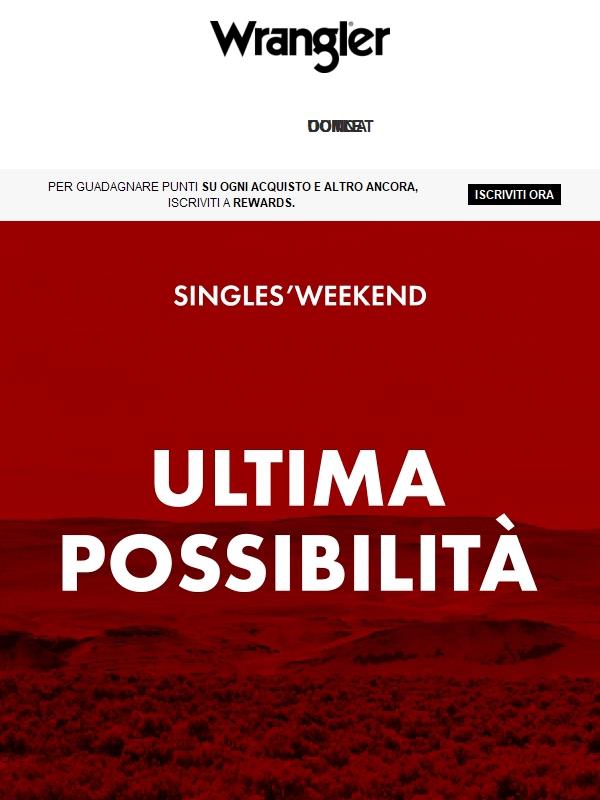 Ultima occasione: la promo Singles sta per finire