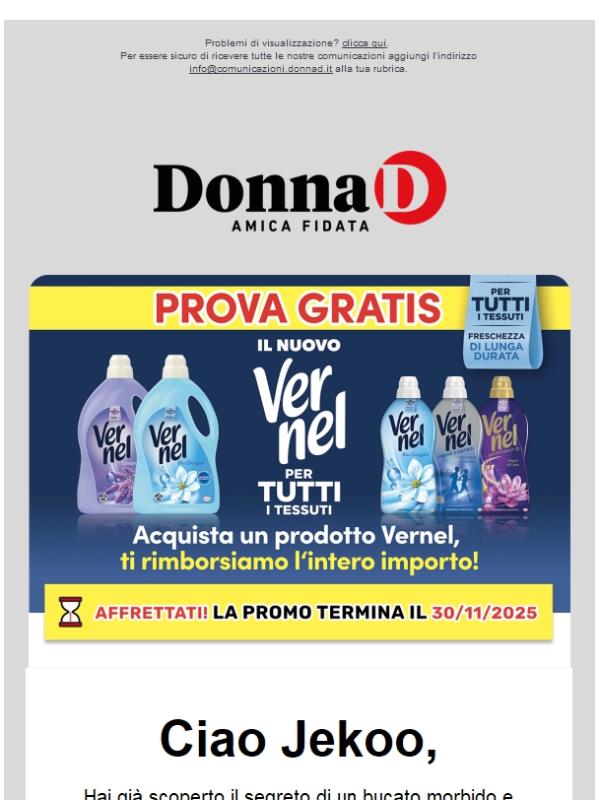 L’autunno profuma di Vernel: provalo gratis, ma solo per poco!