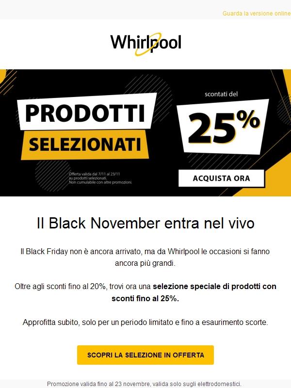 Nuove offerte Black November: fino al 25% di sconto!