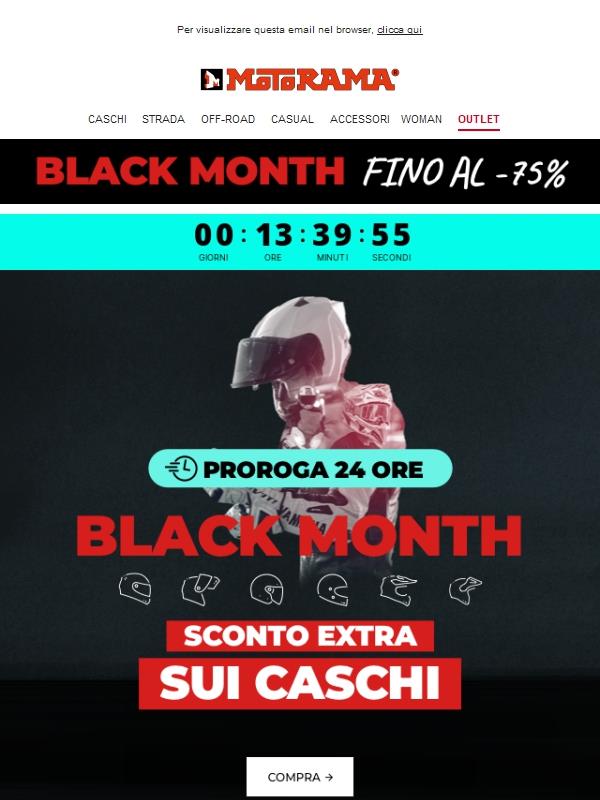Ancora 1 giorno! EXTRA sui CASCHI prorogato 💣⌛