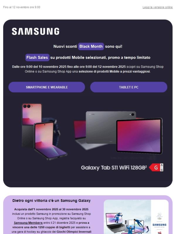 ⌛ Sconti a tempo sui prodotti Mobile