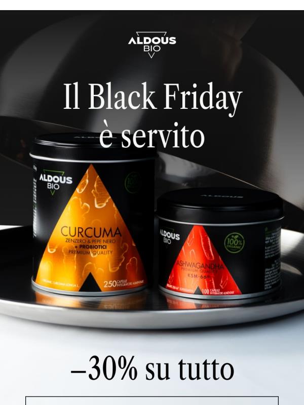 Black Friday 🖤 30% di sconto su tutto