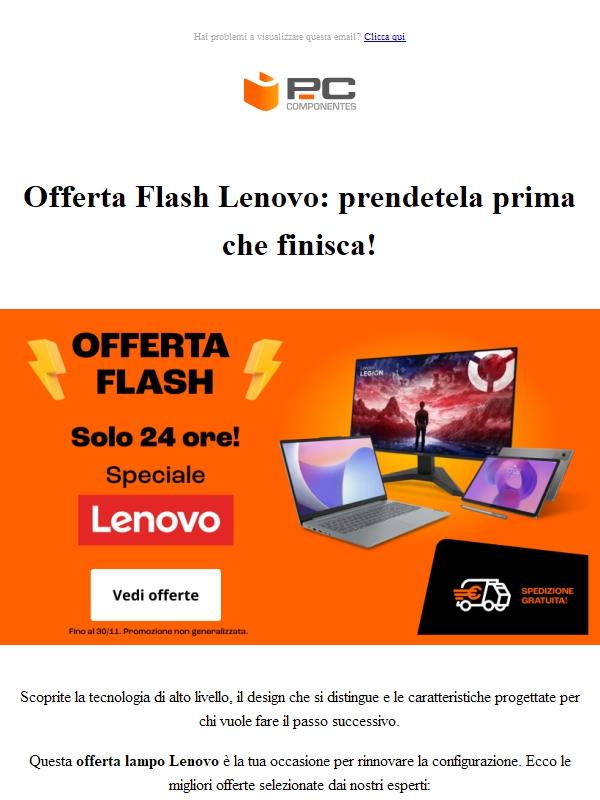 Lenovo Flash!: scegli velocità, design e tecnologia al miglior prezzo