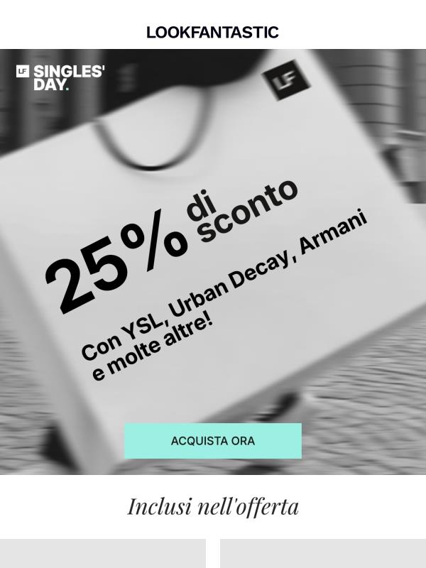 25% di sconto su (quasi) tutto!