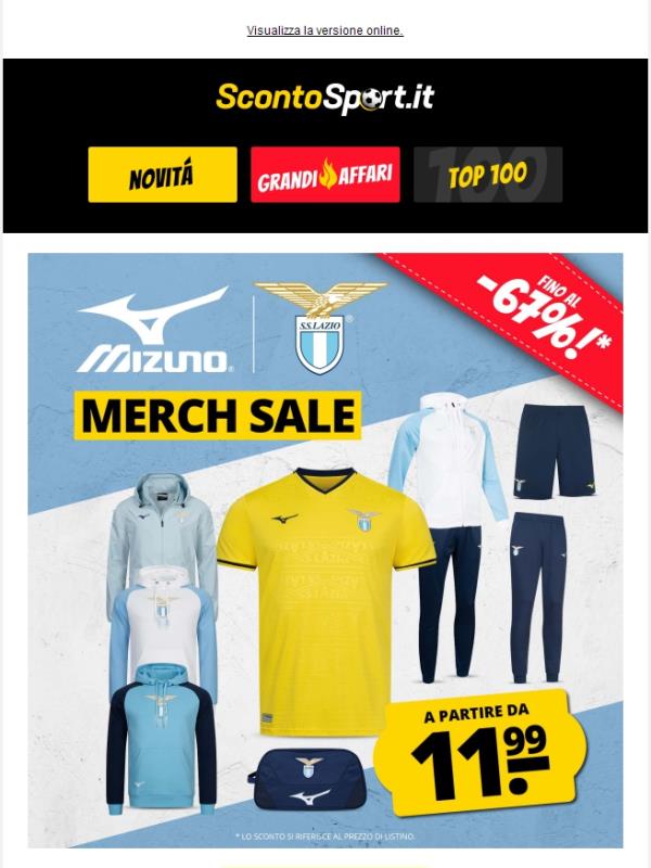 💙 Forza Lazio Roma! Articoli per tifosi Mizuno ora a partire da 11,99 €! ⚽️