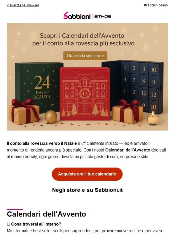 🎁 Scopri i Calendari dell'Avvento!