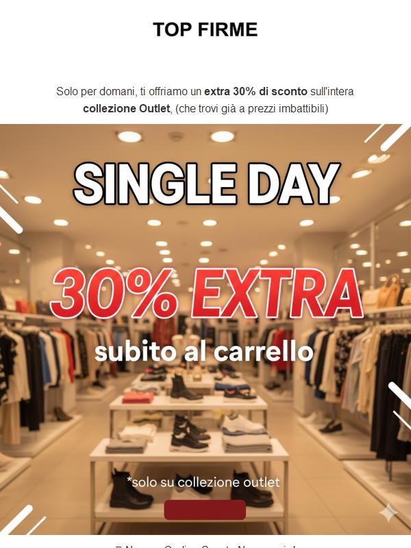 ⏰ 11/11: Extra 30% Automatico Sull'Outlet